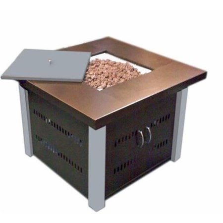 AZ PATIO HEATERS AZ Patio Heaters GS-F-PC-SS Propane Firepit Antique Bronze- Stainless Steelfinish GS-F-PC-SS